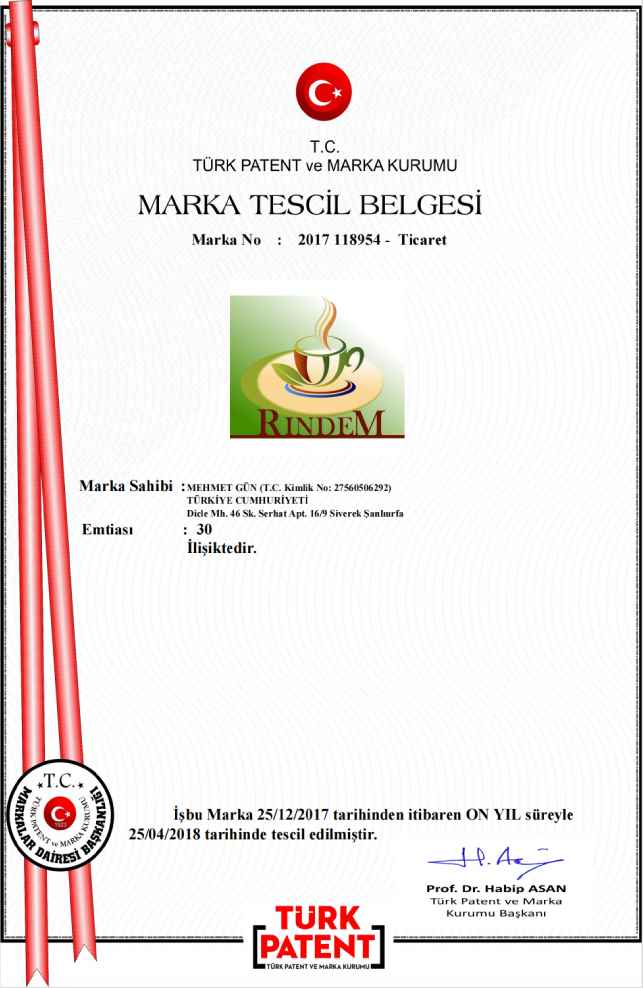 Rındem Marka Patent